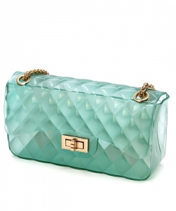 Quilted Jelly Mini Crossbody 7083 GREEN